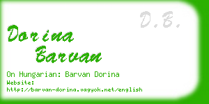 dorina barvan business card